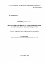 Диссертация по педагогике на тему «Системно-интегративная организация подготовки профессионально мобильных педагогов», специальность ВАК РФ 13.00.08 - Теория и методика профессионального образования