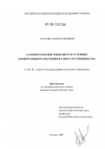 Диссертация по педагогике на тему «Самообразование менеджера в условиях корпоративного обучения в сфере гостеприимства», специальность ВАК РФ 13.00.08 - Теория и методика профессионального образования