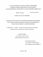 Диссертация по педагогике на тему «Проектная деятельность в технологическом образовании как средство подготовки школьников к жизненному и профессиональному самоопределению», специальность ВАК РФ 13.00.02 - Теория и методика обучения и воспитания (по областям и уровням образования)