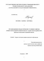 Диссертация по педагогике на тему «Организационно-педагогические условия развития профессиональной компетентности заместителя директора школы по воспитательной работе», специальность ВАК РФ 13.00.08 - Теория и методика профессионального образования