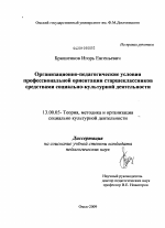 Диссертация по педагогике на тему «Организационно-педагогические условия профессиональной ориентации старшеклассников средствами социально-культурной деятельности», специальность ВАК РФ 13.00.05 - Теория, методика и организация социально-культурной деятельности