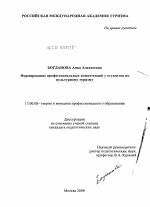 Диссертация по педагогике на тему «Формирование профессиональных компетенций у студентов по культурному туризму», специальность ВАК РФ 13.00.08 - Теория и методика профессионального образования