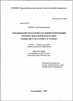 Диссертация по педагогике на тему «Формирование педагогико-правовой компетенции в профессиональной подготовке специалистов по сервису и туризму», специальность ВАК РФ 13.00.08 - Теория и методика профессионального образования