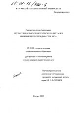 Диссертация по педагогике на тему «Профессионально-педагогическая адаптация начинающего преподавателя вуза», специальность ВАК РФ 13.00.08 - Теория и методика профессионального образования