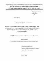 Диссертация по педагогике на тему «Профессиональная подготовка сотрудников ГПС МЧС и МВД России к эффективным совместным действиям в чрезвычайных ситуациях с использованием обучающих игр», специальность ВАК РФ 13.00.08 - Теория и методика профессионального образования