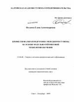 Диссертация по педагогике на тему «Профессиональная подготовка менеджеров туризма на основе модульно-рейтинговой технологии обучения», специальность ВАК РФ 13.00.08 - Теория и методика профессионального образования