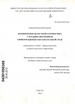 Диссертация по педагогике на тему «Формирование целостной картины мира у младших школьников в информационно-образовательной среде», специальность ВАК РФ 13.00.01 - Общая педагогика, история педагогики и образования