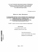 Диссертация по педагогике на тему «Становление профессиональной ответственности будущих специалистов в условиях модернизации современной высшей школы», специальность ВАК РФ 13.00.08 - Теория и методика профессионального образования