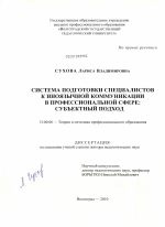 Диссертация по педагогике на тему «Система подготовки специалистов к иноязычной коммуникации в профессиональной сфере», специальность ВАК РФ 13.00.08 - Теория и методика профессионального образования