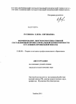 Диссертация по педагогике на тему «Формирование лингвокоммуникативной составляющей профессиональной компетентности в условиях профильной школы», специальность ВАК РФ 13.00.08 - Теория и методика профессионального образования