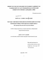 Диссертация по педагогике на тему «Методы совершенствования и оптимизации системы переподготовки учителей начальных школ», специальность ВАК РФ 13.00.01 - Общая педагогика, история педагогики и образования