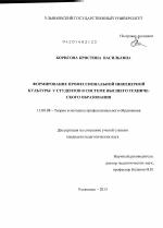 Диссертация по педагогике на тему «Формирование профессиональной инженерной культуры у студентов в системе высшего технического образования», специальность ВАК РФ 13.00.08 - Теория и методика профессионального образования