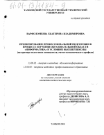 Диссертация по педагогике на тему «Проектирование профессиональной подготовки в процессе изучения образовательной области "информатика" в условиях высшей школы», специальность ВАК РФ 13.00.02 - Теория и методика обучения и воспитания (по областям и уровням образования)