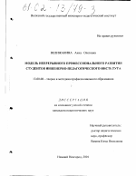 Диссертация по педагогике на тему «Модель непрерывного профессионального развития студентов инженерно-педагогического института», специальность ВАК РФ 13.00.08 - Теория и методика профессионального образования