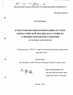 Диссертация по педагогике на тему «Культуроведческий комментарий к русской ономастической лексике как условие ее усвоения в китайской аудитории», специальность ВАК РФ 13.00.02 - Теория и методика обучения и воспитания (по областям и уровням образования)