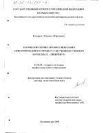 Диссертация по педагогике на тему «Теория и практика профессионально ориентированного процесса обучения в учебном комплексе "лицей-вуз"», специальность ВАК РФ 13.00.08 - Теория и методика профессионального образования