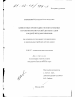 Диссертация по психологии на тему «Ценностные ориентации и воспитательные стратегии воспитателей детских садов и родителей дошкольников», специальность ВАК РФ 19.00.07 - Педагогическая психология