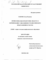 Диссертация по педагогике на тему «Профессиональная подготовка педагога к формированию у школьников гуманистического представления о счастье», специальность ВАК РФ 13.00.08 - Теория и методика профессионального образования