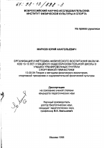 Диссертация по педагогике на тему «Организация и методика физического воспитания мальчиков 10-13 лет - учащихся общеобразовательной школы в учебно-тренировочных группах спортивной гимнастики», специальность ВАК РФ 13.00.04 - Теория и методика физического воспитания, спортивной тренировки, оздоровительной и адаптивной физической культуры