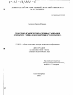 Диссертация по педагогике на тему «Теоретико-практические основы организации открытого учебно-оздоровительного комплекса», специальность ВАК РФ 13.00.01 - Общая педагогика, история педагогики и образования