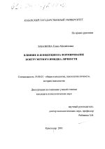 Диссертация по психологии на тему «Влияние Я-концепции на формирование конгруэнтного имиджа личности», специальность ВАК РФ 19.00.01 - Общая психология, психология личности, история психологии