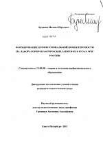 Диссертация по педагогике на тему «Формирование профессиональной компетентности на лабораторно-практических занятиях в вузах МЧС России», специальность ВАК РФ 13.00.08 - Теория и методика профессионального образования