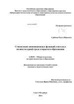 Диссертация по педагогике на тему «Становление инновационных функций учителя в поликультурной среде открытого образования», специальность ВАК РФ 13.00.01 - Общая педагогика, история педагогики и образования