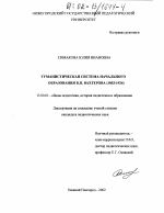 Диссертация по педагогике на тему «Гуманистическая система начального образования В. П. Вахтерова, 1853-1924 гг.», специальность ВАК РФ 13.00.01 - Общая педагогика, история педагогики и образования