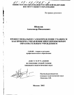 Диссертация по педагогике на тему «Профессиональное самоопределение учащихся как проблема управления многопрофильным образовательным учреждением», специальность ВАК РФ 13.00.08 - Теория и методика профессионального образования