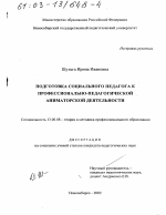 Диссертация по педагогике на тему «Подготовка социального педагога к профессионально-педагогической аниматорской деятельности», специальность ВАК РФ 13.00.08 - Теория и методика профессионального образования