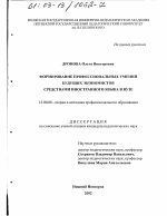 Диссертация по педагогике на тему «Формирование профессиональных умений будущих экономистов средствами иностранного языка в вузе», специальность ВАК РФ 13.00.08 - Теория и методика профессионального образования