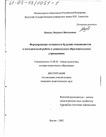 Диссертация по педагогике на тему «Формирование готовности будущих специалистов к методической работе в дошкольных образовательных учреждениях», специальность ВАК РФ 13.00.01 - Общая педагогика, история педагогики и образования