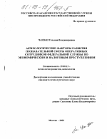 Диссертация по психологии на тему «Акмеологические факторы развития познавательной сферы оперативных сотрудников Федеральной службы по экономическим и налоговым преступлениям», специальность ВАК РФ 19.00.13 - Психология развития, акмеология