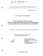 Диссертация по педагогике на тему «Проектирование социокультурной предметно-пространственной среды развития ребенка в условиях дошкольного образовательного учреждения», специальность ВАК РФ 13.00.07 - Теория и методика дошкольного образования