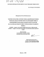 Диссертация по педагогике на тему «Теория и практика профессиональной подготовки учителя к педагогическому взаимодействию в современном образовательном пространстве», специальность ВАК РФ 13.00.08 - Теория и методика профессионального образования