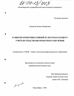 Диссертация по педагогике на тему «Развитие коммуникативной культуры будущего учителя средствами проектного обучения», специальность ВАК РФ 13.00.08 - Теория и методика профессионального образования