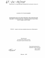 Диссертация по педагогике на тему «Формирование организационно-управленческих умений у специалистов-продюсеров культурно-досуговых программ», специальность ВАК РФ 13.00.08 - Теория и методика профессионального образования