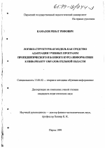 Диссертация по педагогике на тему «Логико-структурная модель как средство адаптации учебных программ пропедевтического и базового курса информатики к инварианту образовательной области», специальность ВАК РФ 13.00.02 - Теория и методика обучения и воспитания (по областям и уровням образования)