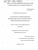 Диссертация по педагогике на тему «Педагогические условия формирования коммуникативной культуры студентов в процессе профессиональной подготовки в вузе», специальность ВАК РФ 13.00.08 - Теория и методика профессионального образования